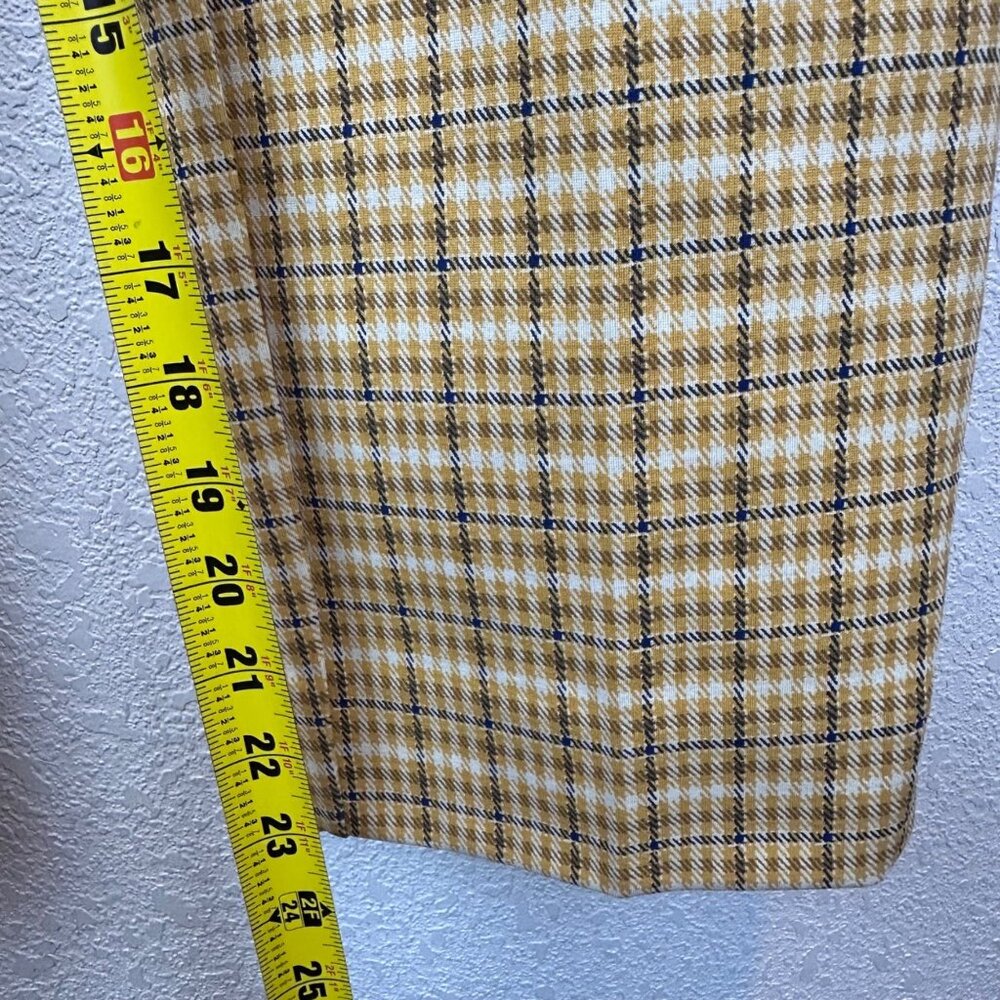 NWT Liverpool Yellow Plaid Trousers Womens Size 4 Rockabilly Pin Up Goth Retro - Picture 5 of 11